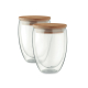 2 Verres personnalisables couvercle bambou 350 ml TIRANA