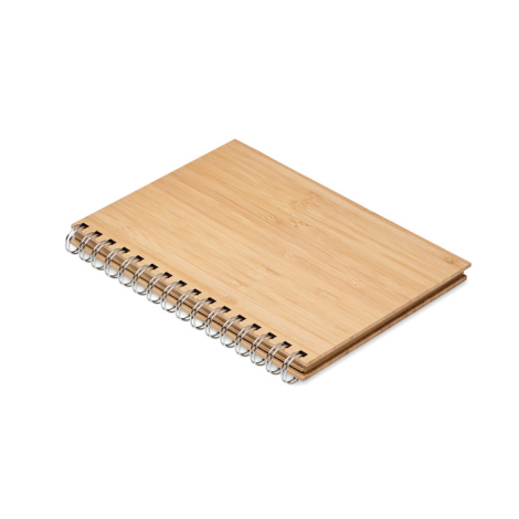 Carnet spiral A5 en bambou personnalisable BRAM