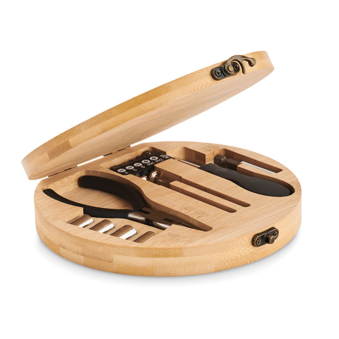 Coffret outillage rond publicitaire BARTLETT Bois