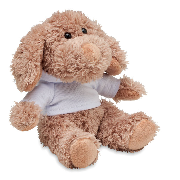 Chien en peluche avec pull personnalisable DOGGY Blanc