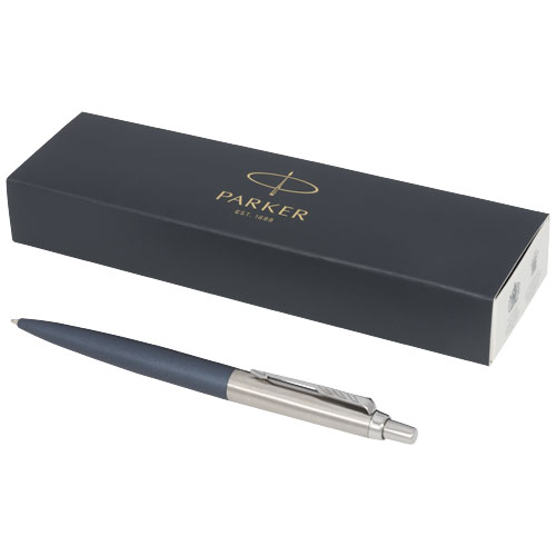 Stylo bille mat XL publicitaire finitions chrome Jotter Parker Bleu