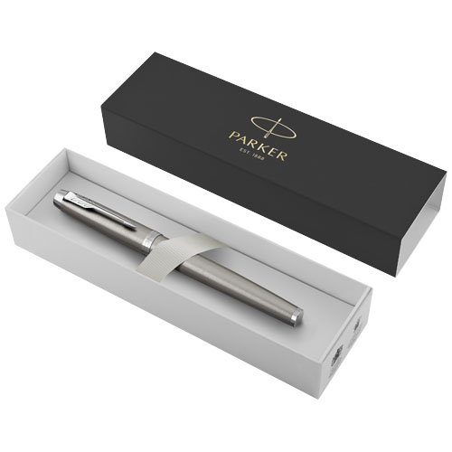 Stylo roller promotionnel capuchon IM Parker Argent