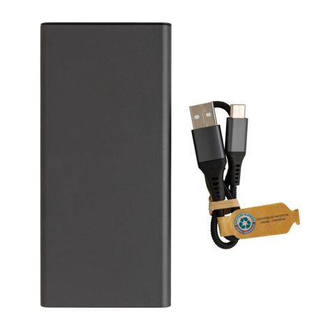 Batterie externe publicitaire 10 000 mAh en alu recyclé Terra