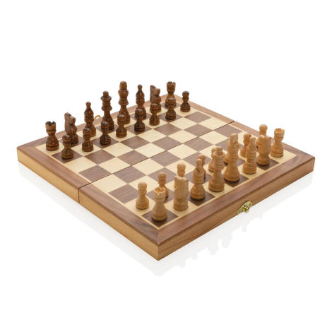 Jeu d'échecs pliable en bois personnalisable