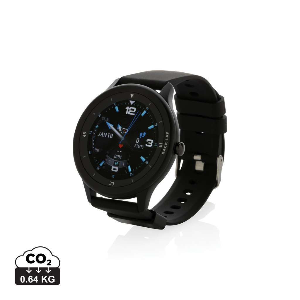 Montre connectée personnalisable Swiss Peak Noir