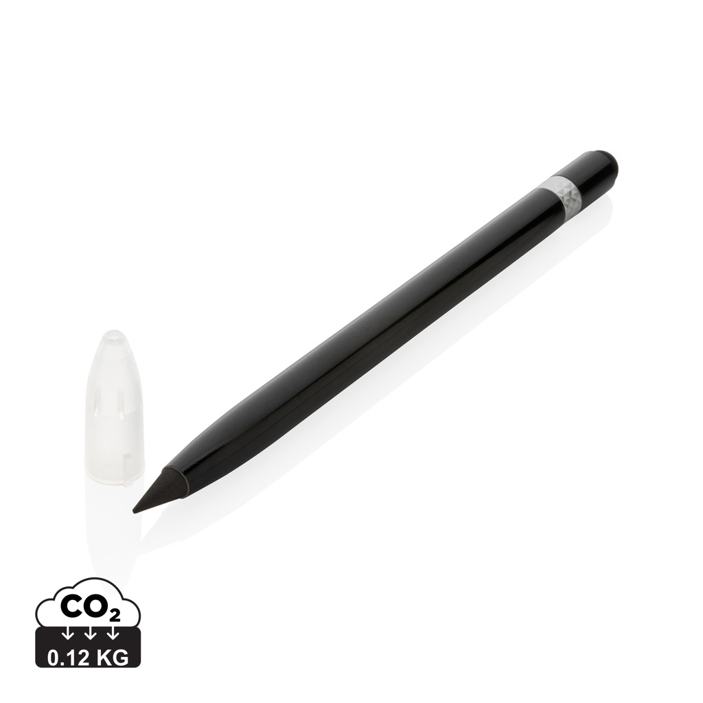 Crayon sans encre personnalisable avec gomme Noir