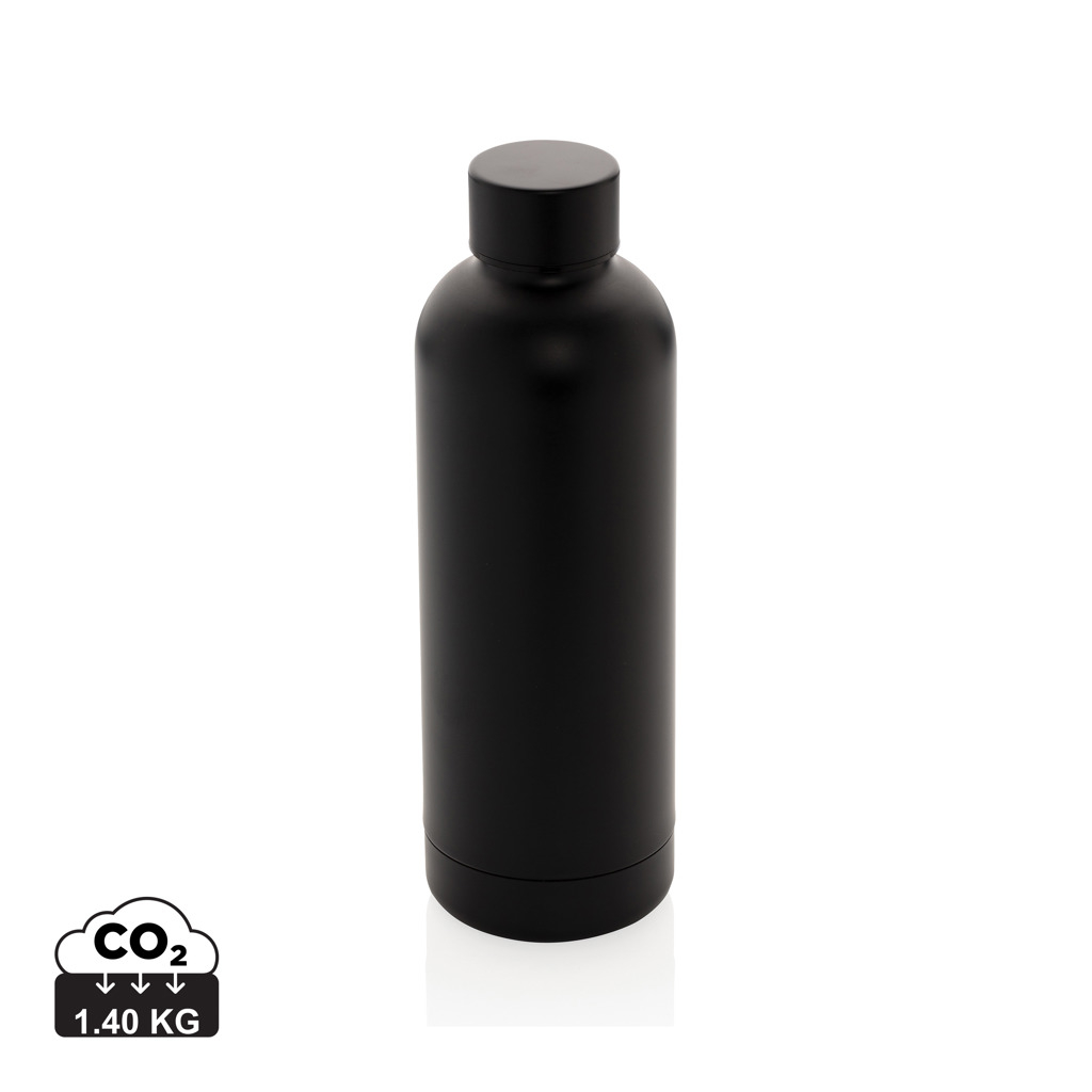 Bouteille personnalisée isotherme inox recyclé 500ml Impact Noir