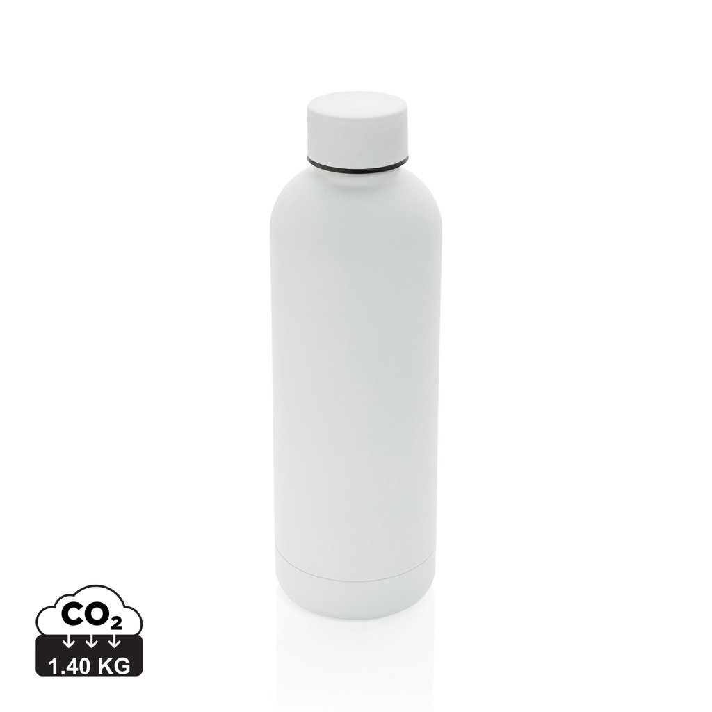 Bouteille personnalisée isotherme inox recyclé 500ml Impact Blanc