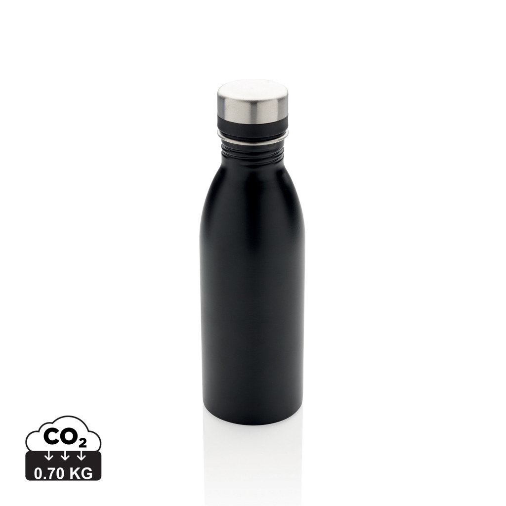 Gourde d’eau publicitaire en inox recyclé 500ml Noir