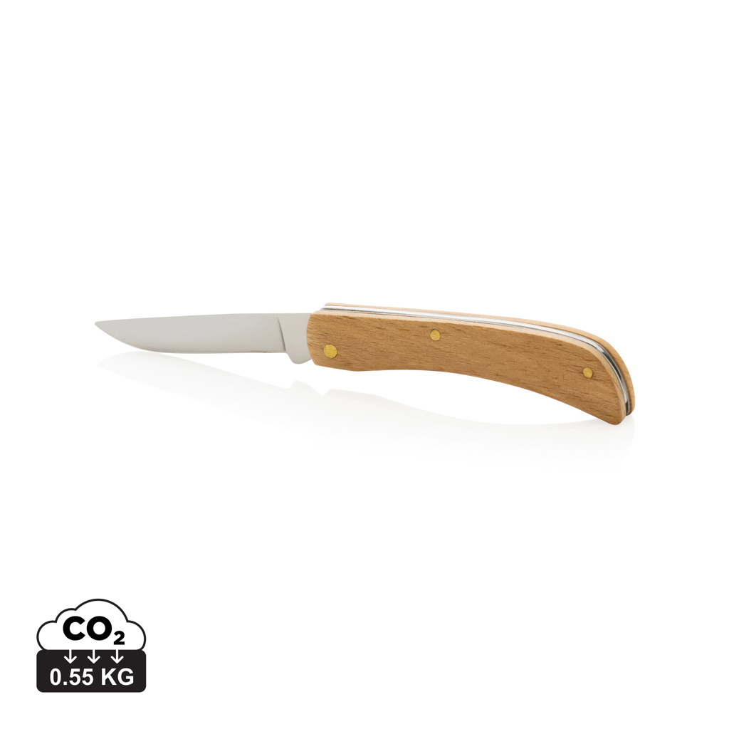 Couteau d'extérieur publicitaire en bois Marron