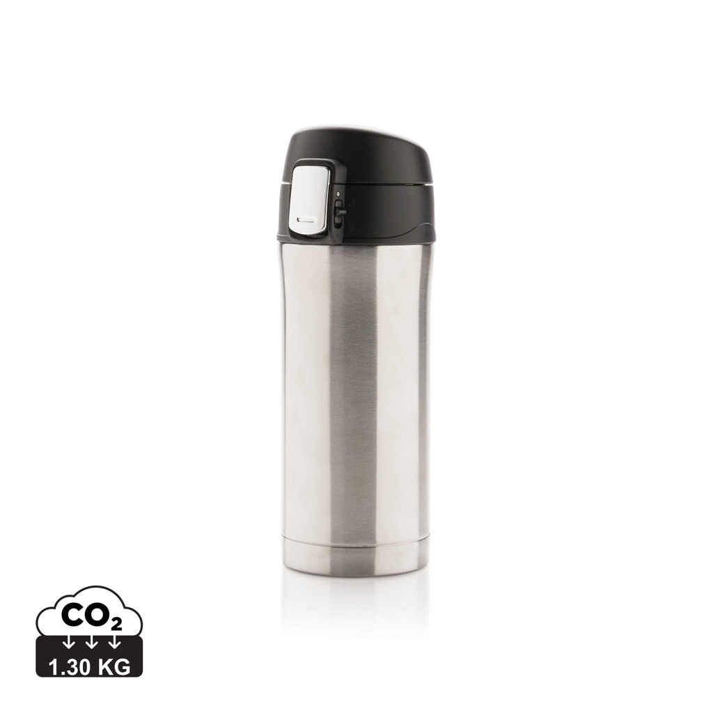 Mug de voyage publicitaire en acier recyclé 300ml Argent