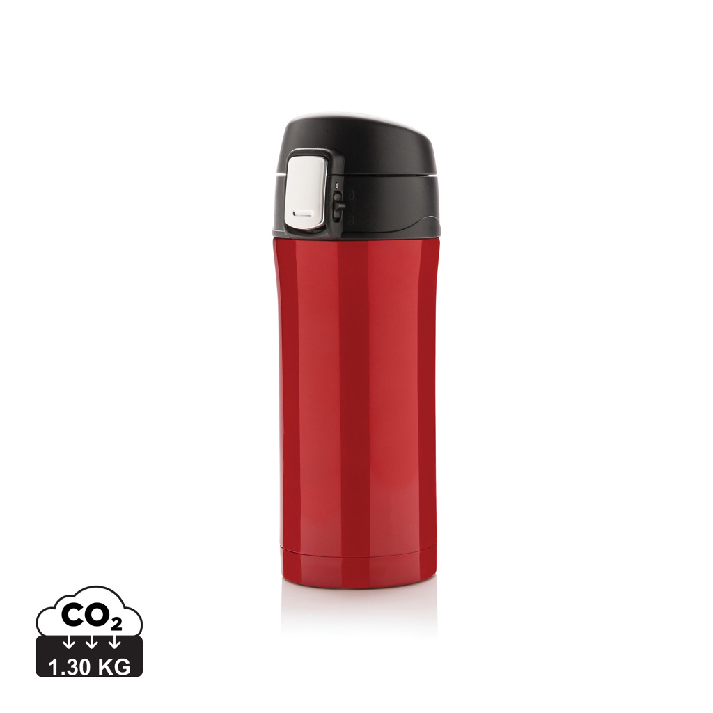 Mug de voyage publicitaire en acier recyclé 300ml Rouge