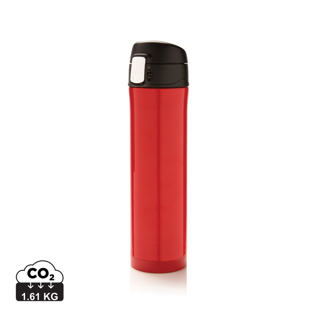 Bouteille isotherme publicitaire en plastique recyclé 450ml Rouge