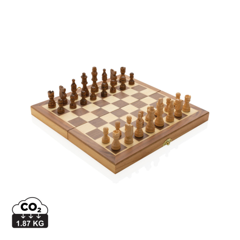 Jeu d'échecs pliable en bois personnalisable