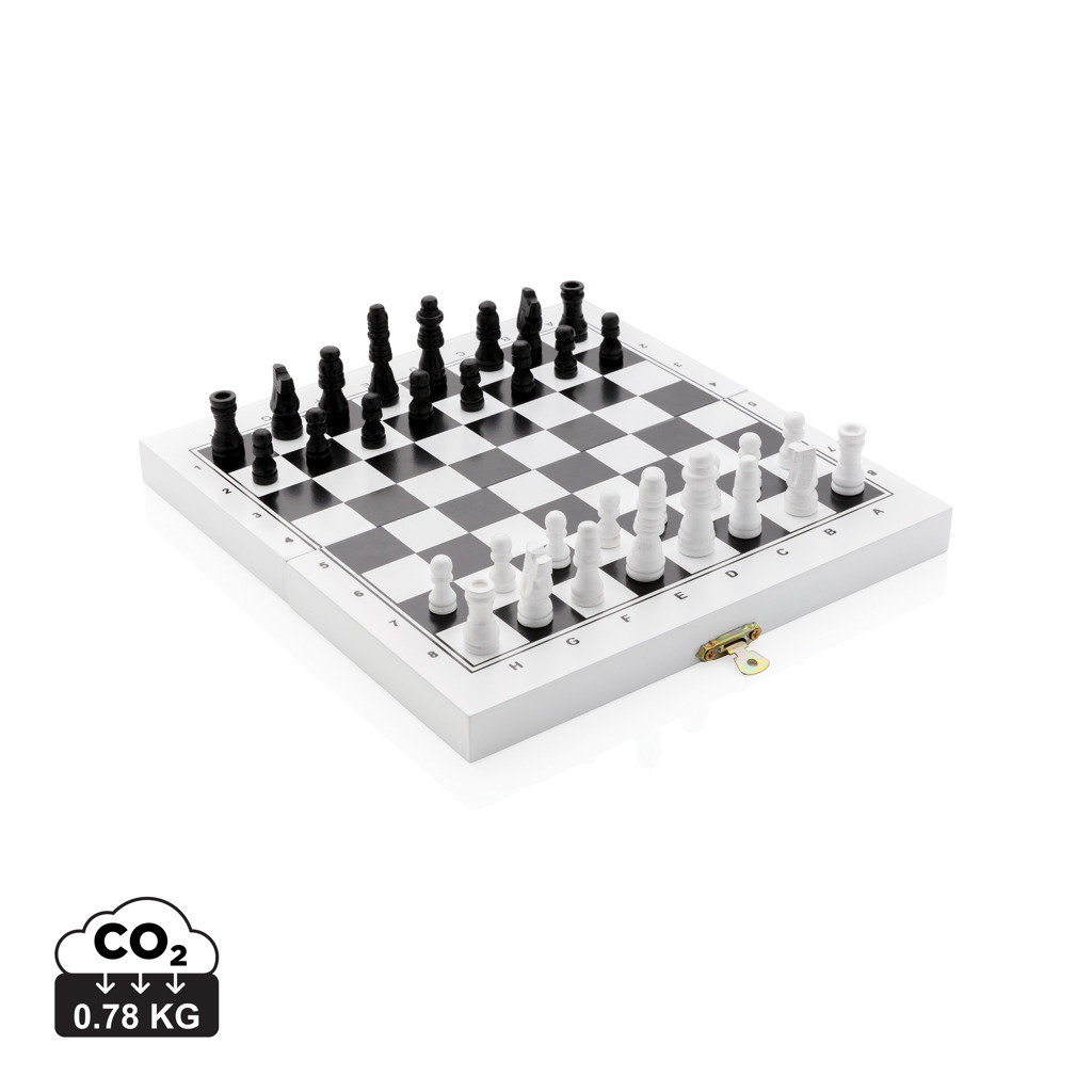 Jeu de société 3 en 1 boîte en bois promotionnel Blanc