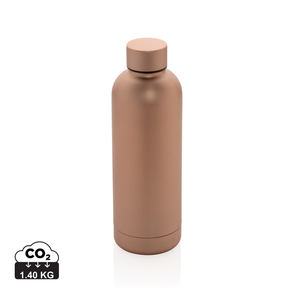 Bouteille personnalisée isotherme inox recyclé 500ml Impact Marron
