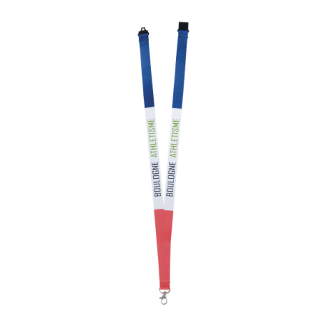 Lanyards tricolore personnalisable 