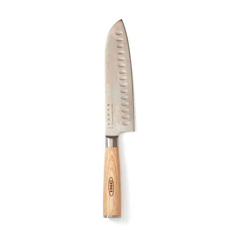 Couteau publicitaire Santoku Hattasan Damascus VINGA