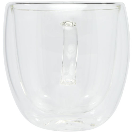2 pièces en verre publicitaires 250 ml sous-verre en bambou Manti 