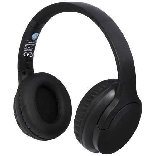 Casque Bluetooth® publicitaire en plastique recyclé Loop Noir