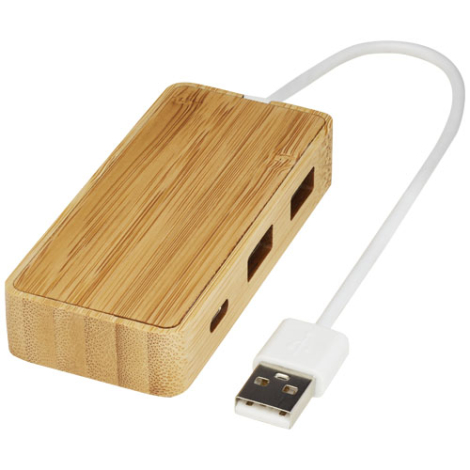 Hub USB promotionnel en bambou Tapas 