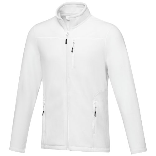 Polaire publicitaire homme recyclée zippée Amber Blanc