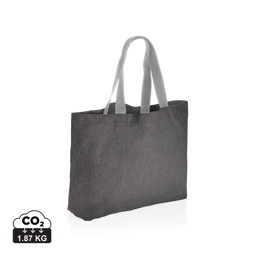 Grand sac cabas publicitaire en toile 240g - Impact anthracite