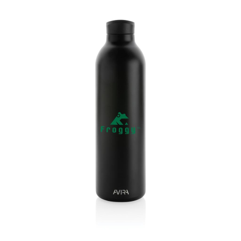 Bouteille isotherme personnalisable 1L en acier recyclé AVIRA