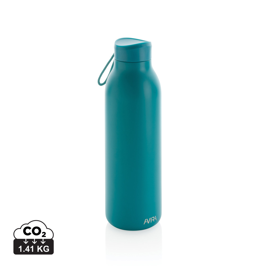 Bouteille acier recyclé isotherme personnalisé 500ml AVIRA Turquoise