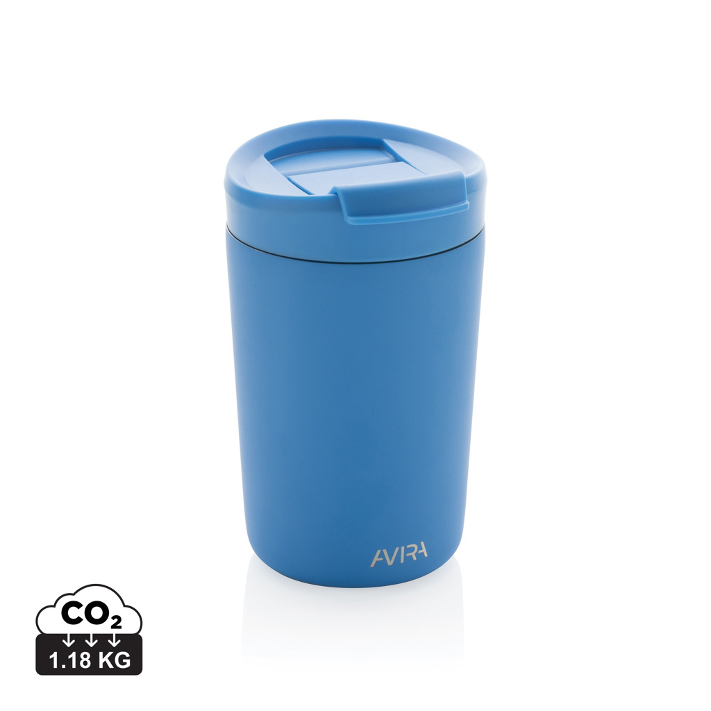Mug publicitaire 300ml en acier recyclé AVIRA Bleu