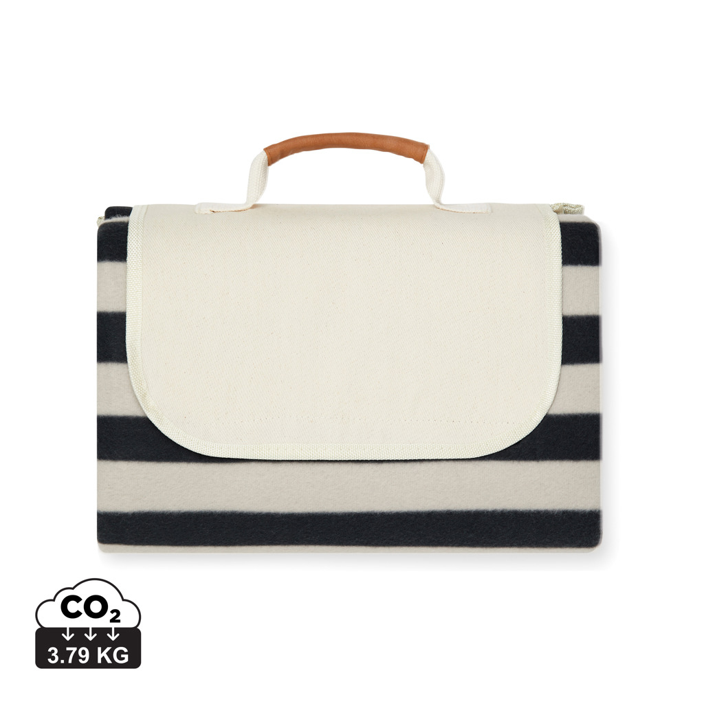 Couverture personnalisable pique-nique ou plage VINGA Noir