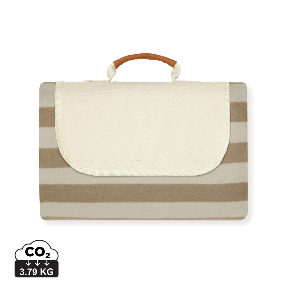 Couverture personnalisable pique-nique ou plage VINGA Marron