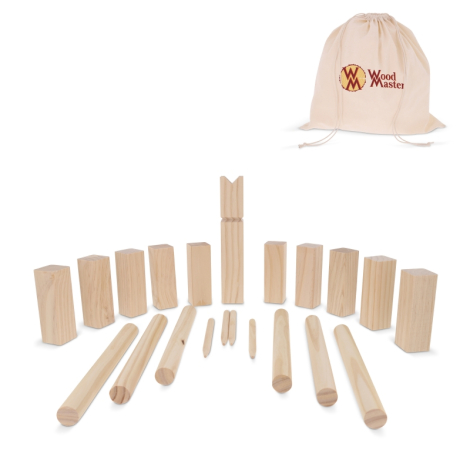 Jeu du Kubb en bois avec pochette personnalisée