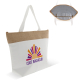 Sac de plage isotherme en jute et coton personnalisable