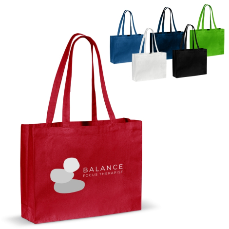 Tote bag promotionnel coton recyclé avec soufflet 140g