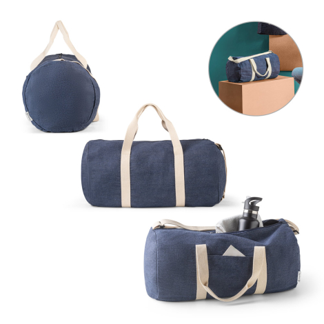 Sac sport polochon personnalisable en denim recyclé DENIM