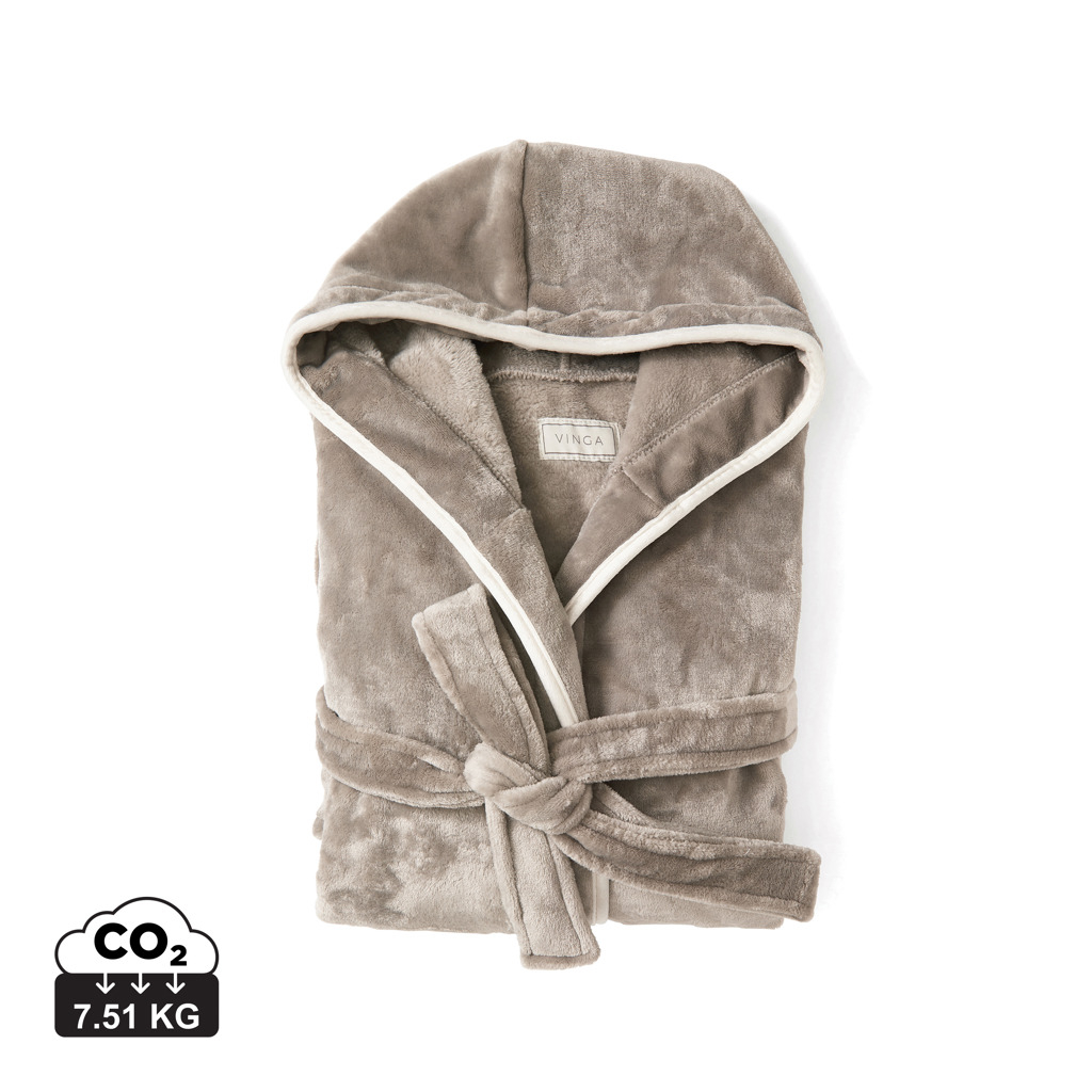 Peignoir en rPET personnalisé Louis S-M VINGA Gris