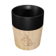 Set de tasses publicitaires base aimanté en bois 150 ml