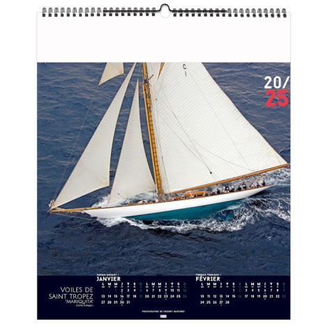 Calendrier illustré publicitaire - Voile classique