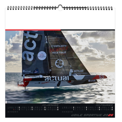 Calendrier illustré publicitaire - Voile sportive