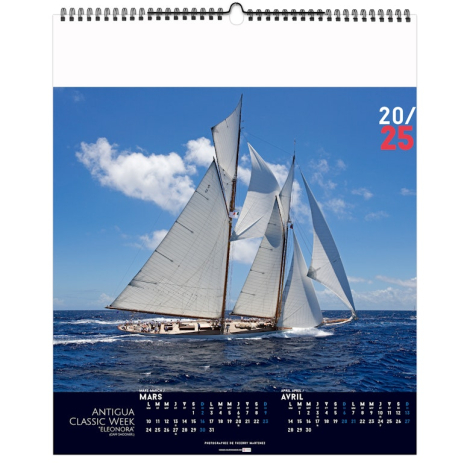 Calendrier illustré publicitaire - Voile classique