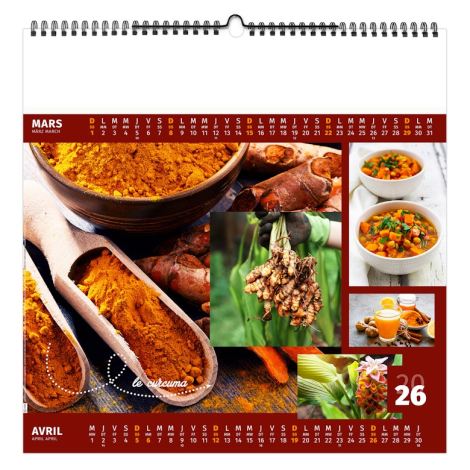 Calendrier illustré publicitaire - Aromates et compagnie