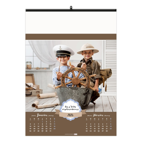Calendrier illustré publicitaire - LES P'TITS EXPLORATEURS