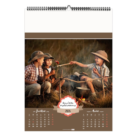 Calendrier illustré publicitaire - LES P'TITS EXPLORATEURS