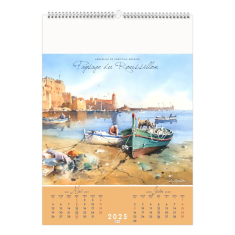 Calendrier illustré publicitaire - Paysages