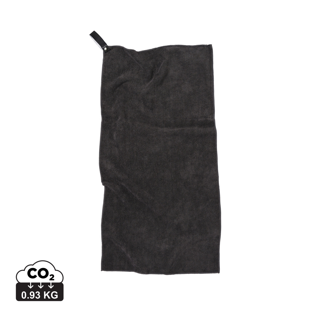 Serviette promotionnelle rPET 80 x 40 cm VINGA Noir