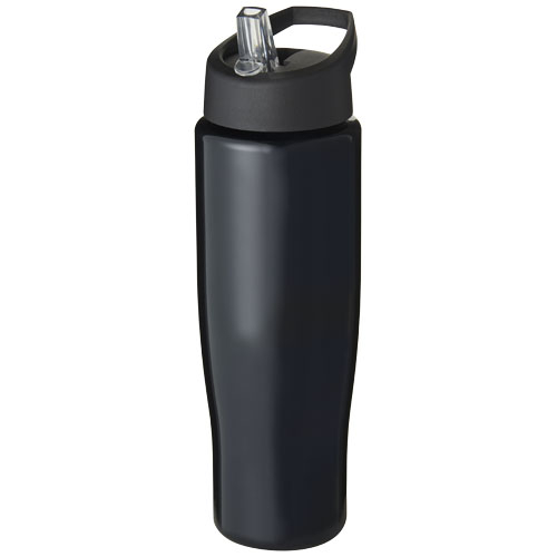 Bouteille sport publicitaire avec paille 700ml H2O Active® Noir