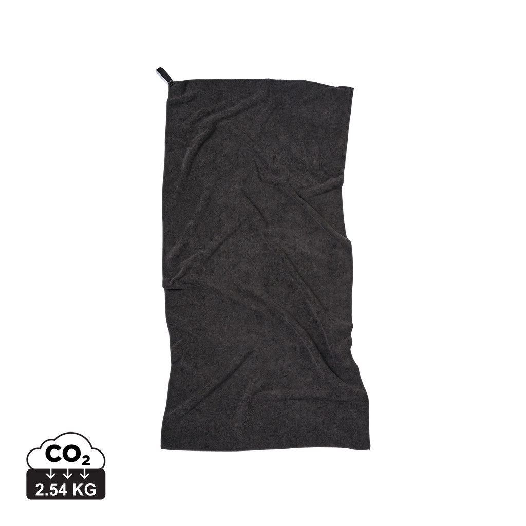  Serviette publicitaire rPET 140 x 70 cm VINGA Noir
