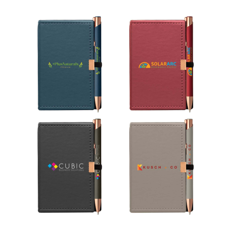 Carnet publicitaire avec stylo - Crosby Rose Gold