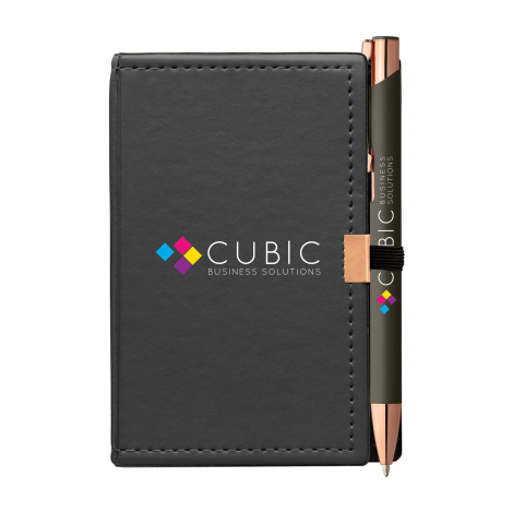 Carnet publicitaire avec stylo - Crosby Rose Gold